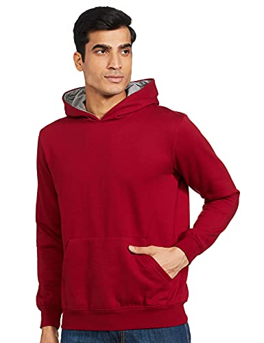 Diverse Men’S Cotton Blend Hooded Full Sleeve Sweatshirt (Dcmssf03Rc14L35-4275B_Maroon_M)