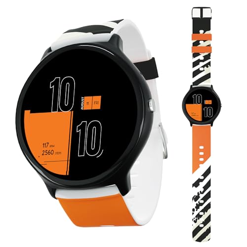 Vibez By Lifelong Fusion Smart Watch For Men & Women, 1.39″ Hd Display,360 * 360 Pixels,550 Nits,Bt Calling Smartwatch, Heart Rate Monitoring, Spo2, Ip67, Multi Sports Mode (Vbsw2268, Orange & Black)