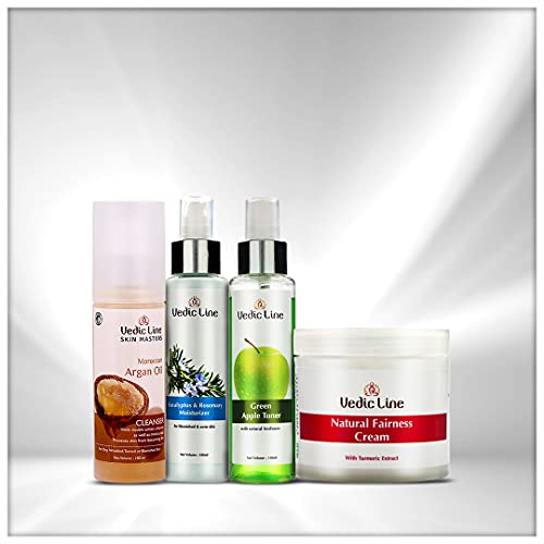 Vedicline Dry Skin CTM Kit, Eliminates Fine Lines And Wrinkles & Dry Skin With Argan Oil, Almond And Olive Oil, For Nourished Skin,400ml