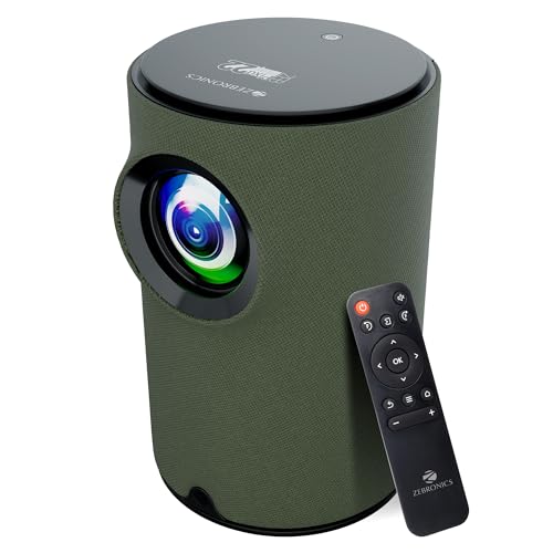 Zebronics Pixaplay 22, Smart Projector, 3400 Lumens, 4K Support,160 Inch Screen Size, Supports Bluetooth, Hdmi, Usb, Wifi, 720P Native, Powerful Speaker, Electronic Focus, App Support, Miracast
