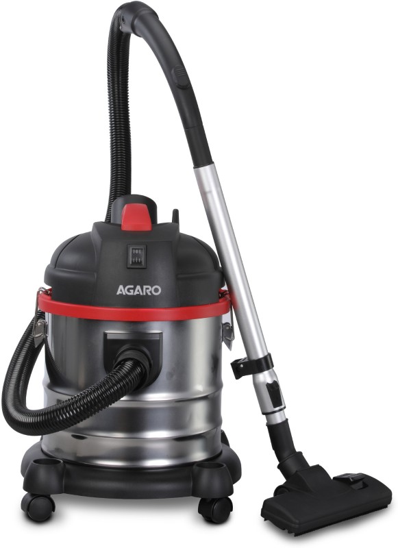 AGARO Ace Wet & Dry Vacuum Cleaner 1600 Watts, 21.5 kPa Suction Power with Dust Bag, 21 litres Tank Capacity, for Home Use,(Black, Red)