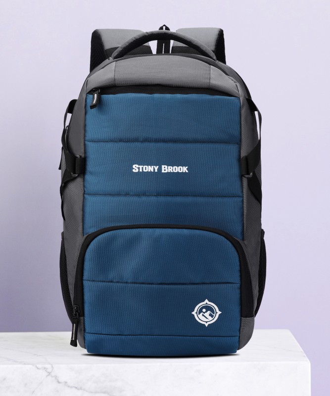 Stony Brook by Nasher Miles Aurora Grey Skyblue Laptop Backpack 40 L 40 L Laptop Backpack(Grey, Blue)
