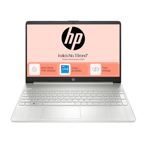 Hp 15S, 12Th Gen Intel Core I5-1235U, 8Gb Ddr4, 512Gb Ssd, (Win 11, Office 21, Silver, 1.69Kg), Anti-Glare, 15.6-Inch(39.6Cm) Fhd Laptop, Intel Uhd Graphics, Hd Camera, Backlit Keyboard Fy5008Tu