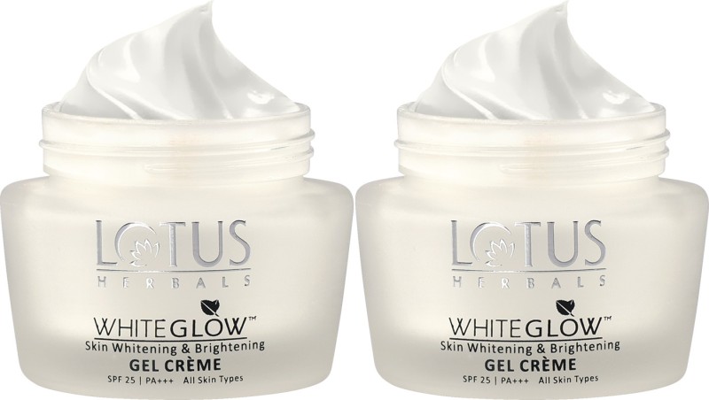 LOTUS HERBALS Whiteglow Skin Whitening & Brightening Gel Cream SPF 25 Pa +++, 60g each(120 g)