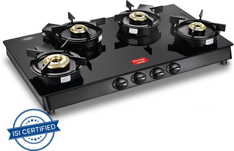 Prestige Svachh Neo GTSN 04 L with Liftable Glass Manual Gas Stove(4 Burners)