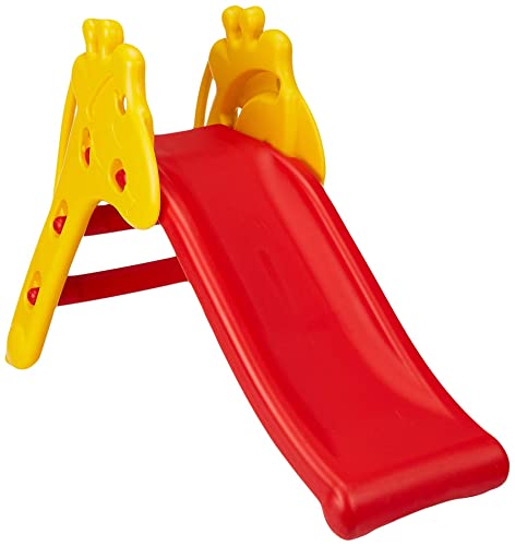 Amazon Brand – Solimo Giraffe Slide For Kids | Safe And Fun Indoor And Outdoor Toy For Boys And Girls 2-4 Years | Easy Assembly | Rounded Corners For Safety | Red & Yellow