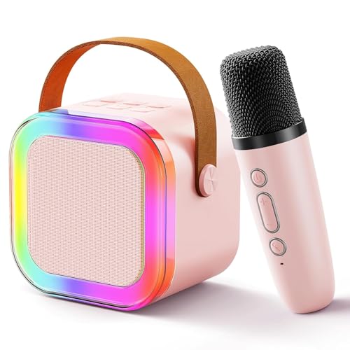 Storio Rechargeable Wireless Mini Portable Bluetooth Karaoke Machine | Bluetooth Speaker With Microphone & Led Lights – Kids Music Singing Toys For Girl Boy Birthday Gift Ideas