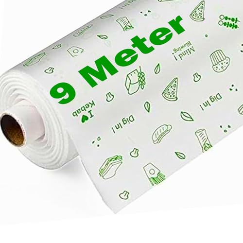 Ofixo 9 Meters Food Wrapping Paper Roll – Premium Non-Stick Butter Wrapping Paper. Food Wrapping Paper