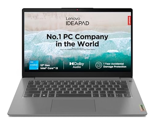 Lenovo Ideapad 3 12Th Gen Intel Core I3-1215U 14 Inch (35.5Cm) Fhd Thin & Light Laptop (8Gb/512Gb Ssd/Win 11/Office 2021/1 Year Warranty/3Months Game Pass/Arctic Grey/1.43Kg), 82Rj00Fuin