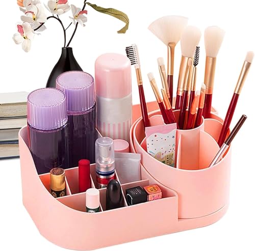 Homewiz Multi-Purpose Kitchen Organizer Stand | Durable Space-Saving Storage For Spices, Utensils, And Pantry Items | Premium Grade Plastic | Versatile Use Makeup Or Cosmetics Stand | Royal Pink