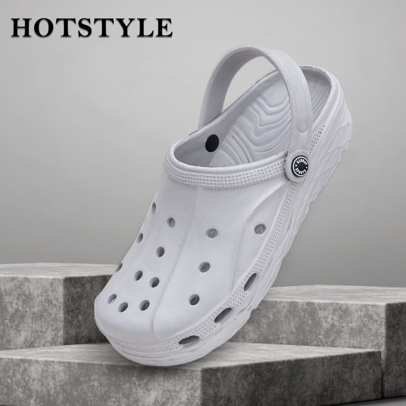 HOTSTYLE Men Clogs(Grey , 8)