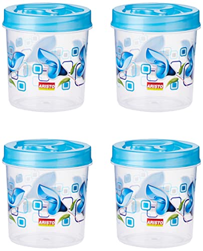 Aristo Store Queen111 Plastic Storage Container-320 Ml (4 Pcs Set)
