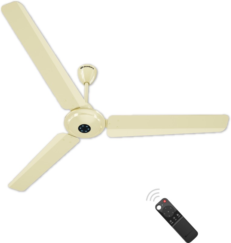 Atomberg Ikano 5 Star 1400 Mm 3 Blade Ceiling Fan(Bldc Motor With Remote | Gloss Ivory | Pack Of 1)