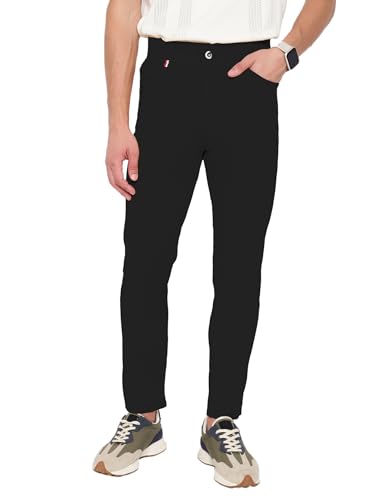 Black Men’S Trouser Ii Men’S Regular Casual Pants Ii Men’S Regular Fit Casual Trouser (Trousers-120-Black-32)