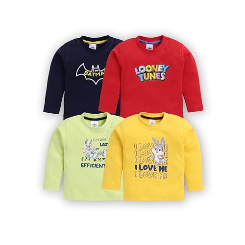 Tinyo Cartoon Regular T-Shirt For Baby Kids (Tyc91721Mcbtst_Multicolor 10 03-06 Months)