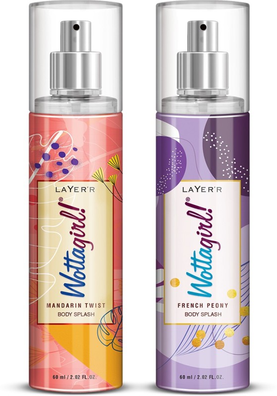 LAYER’R Wottagirl Mandarin Twist + French Body Spray – For Women(60 ml, Pack of 2)