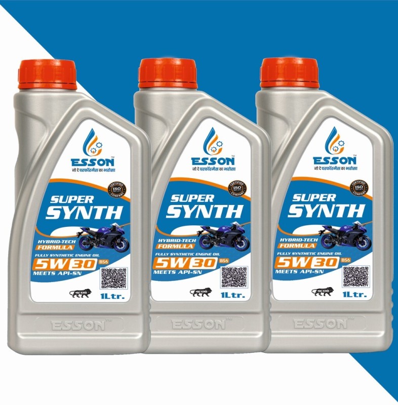 Esson Supersynth 5W30 1 Ltr P3 Supersynth 5W30 Fully Synthetic Oil 1 Ltr P3 Full-Synthetic Engine Oil(3000 Ml)