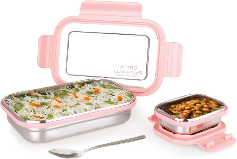 ATTRO Lunchmate Sleek & Compact Airtight Leakproof 2 Containers Lunch Box(980 ml)