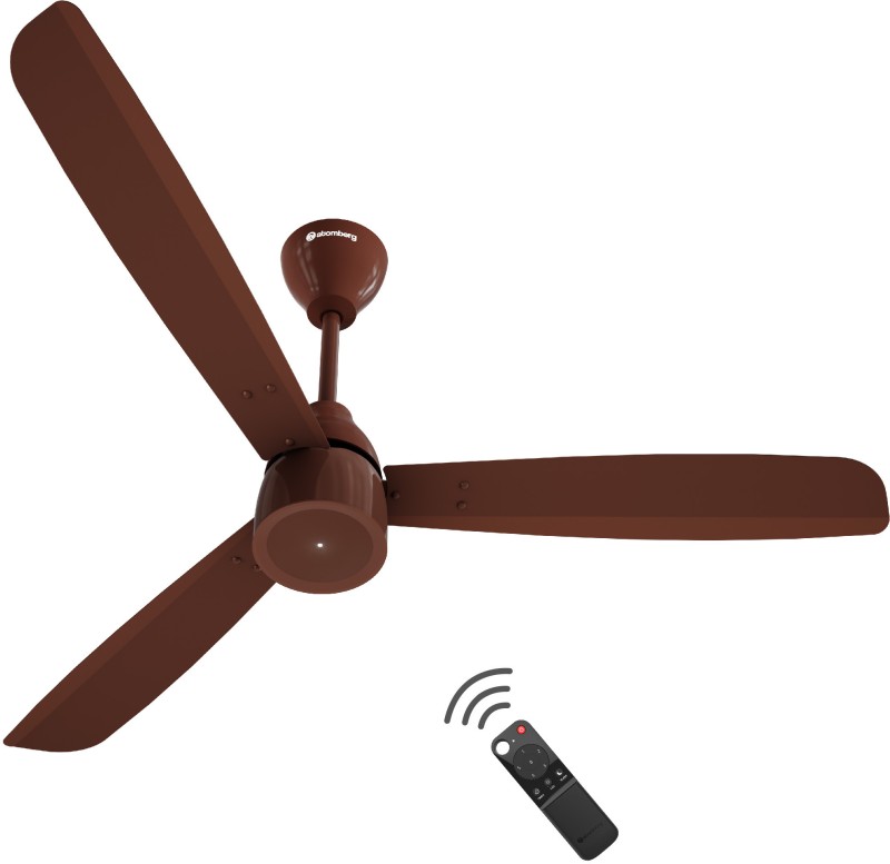 Atomberg | Renesa Zen, 35W, Energy Saving, 1+1 Warranty, 5 Star 1200 Mm 3 Blade Ceiling Fan(Bldc Motor With Remote | Gloss Brown | Pack Of 1)