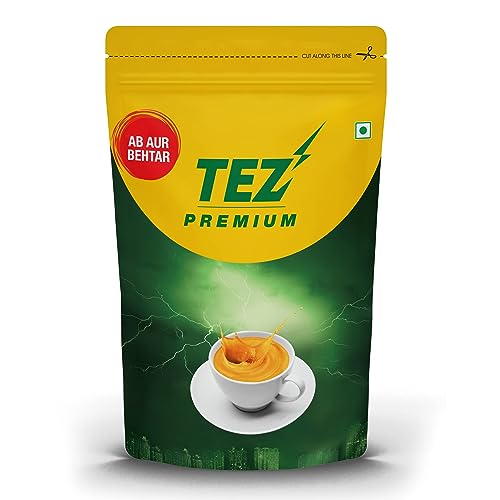 Tez Tea Premium Assam Black Loose Ctc Leaf Tea, 1 Kg Pouch – Strong, Aromatic & Rich | Black Assam Ctc Leaf Tea | Premium Kadak Chai Patti