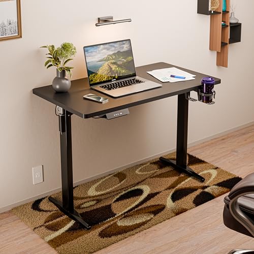 Green Soul Surface Lite Multi-Purpose Electric Height Adjustable Office Desk, Ergonomic Spacious Sit Stand Solution, Digital Display (Black) | Free Installation Powered By Greensoul – Engineered Wood