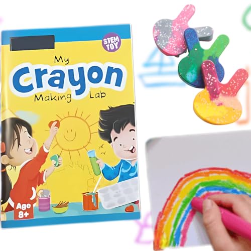 Toymagic My Crayon Making Lab Science Kit For Boys And Girls Ages 8-10-12-14|Stem Toy For Kids|Make Your Own Crayons For Kids Age 8+ Fun Shapes Toy For Boys & Girls|Made In India, Multicolor