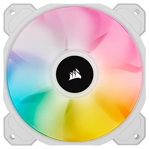 Corsair Icue Sp120 Rgb Elite Performance 120Mm White Pwm Single Fan