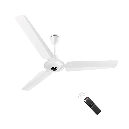 Atomberg Efficio Alpha 1200Mm Bldc Ceiling Fan With Remote Control | Bee 5 Star Rated Energy Efficient Ceiling Fan | High Air Delivery With Led Indicators | 1+1 Year Warranty (Gloss White)
