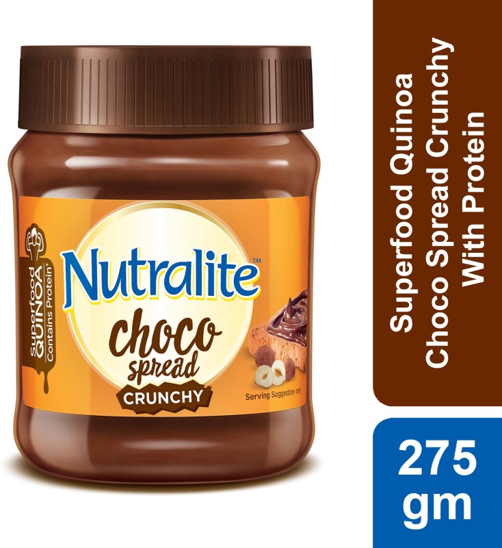 Nutralite Choco Spread Crunchy|With Protein-Rich Quinoa|Premium Chocolate & Real Hazelnuts 275 g