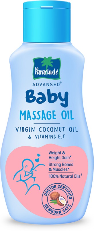 Parachute Advansed Baby Massage Oil for new born, 100% Virgin Coconut Oil for babys better growth(200 ml)