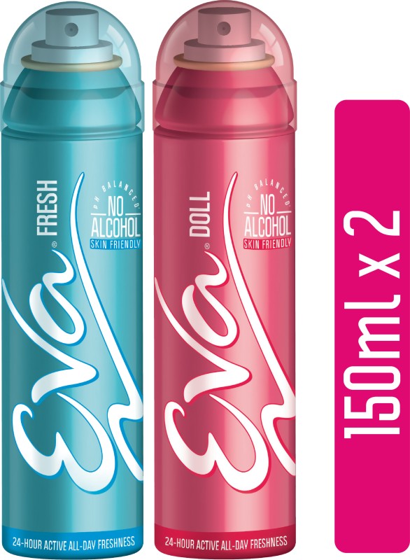 EVA Doll and Fresh Deodorant Spray – For Women(300 ml, Pack of 2)