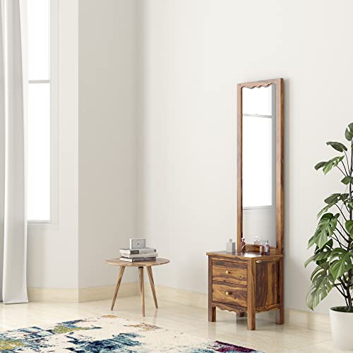 Amazon Brand – Solimo Mehraab Dressing Table (Solid Sheesham Wood, Natural Finish)