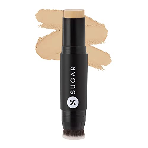 Sugar Cosmetics Ace Of Face Matte Foundation Stick With In-Built Brush | For All Skin Type,Lasts 24Hrs | Full Coverage Foundation For Women | 12Gm – 25 Macchiato