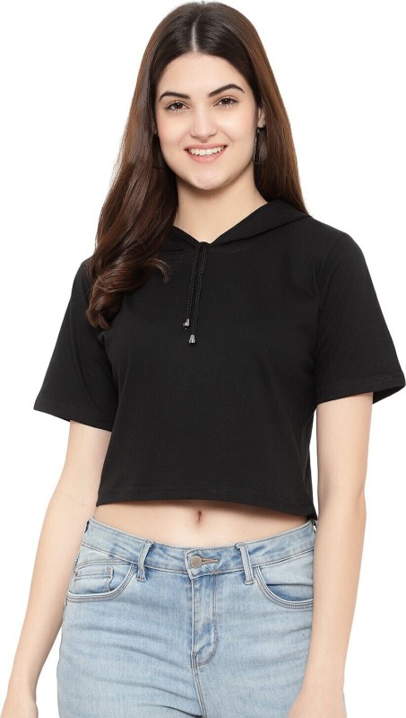DEEPMAYRA COLLECTION Casual Solid Women Black Top