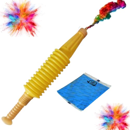 Graphene Gulaal Gun With Herbal Holi Colour Powder For Fun Play, Party, Color Cloud And More. 1 Herbal Gulal Prefilled In Holi Pichkari And 1 Gulal Refill Free