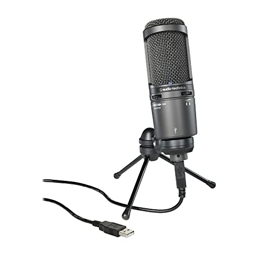 Audio-Technica At2020 Usb Plus Cardioid Condenser Usb Microphone (Black)