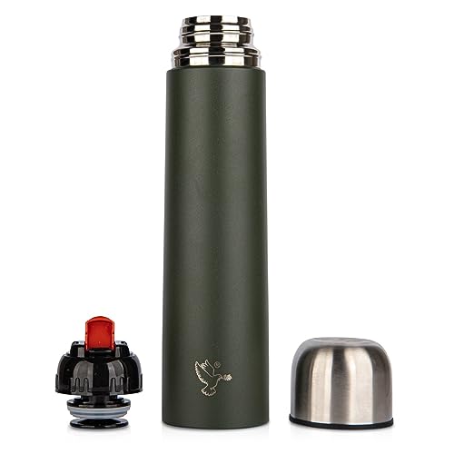 Pigeon by Stovekraft Stark Plus Galaxy Stainless Steel Double Walled Leak Proof Thermos Flask with Copper Coating Inside for Better Hot and Cold Retention 750 ml (Green)