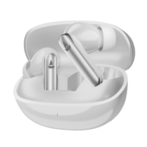 Boat Airdopes 301 Tws Earbuds W/ 75 Hrs Playtime, Quad Mics With Enx, Asap Charge, Iwp Tech, Beast Mode With 50Ms Low Latency, 10Mm Drivers, Bluetooth V5.3 & Ipx5 Resistance(Arctic Whisper)