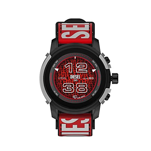 Diesel Nylon Griffed Digital Black Dial Men Watch-Dzt2041, Multi-Color Band