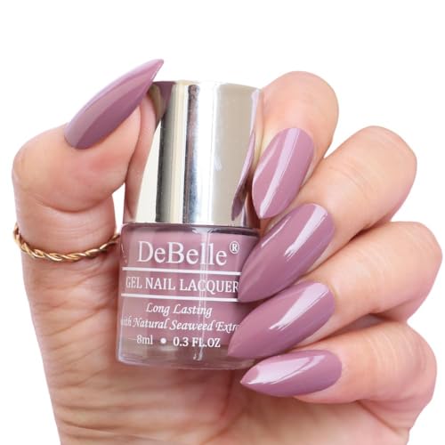 Debelle Creme Finish Gel Nail Polish Majestique Mauve (Mauve), 8 Ml-Enriched With Natural Seaweed Extract, Cruelty Free, Toxic Free