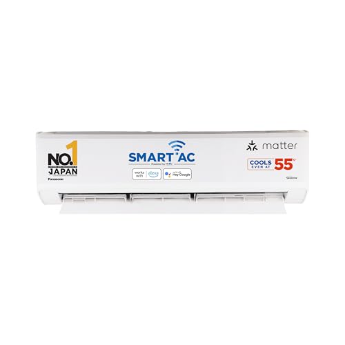 Panasonic 1.5 Ton 5 Star Premium Wi-Fi Inverter Smart Split Ac (Matter Enabled, Higher Airflow, Copper Condenser, 7In1 Convertible, True Ai, 4-Way, Pm 0.1 Filter, Cs/Cu-Nu18Aky5Wx, White)