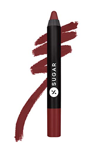 Sugar Cosmetics Matte As Hell Lip Crayon | Lasts Upto 8Hrs | Water Resistent Lipstick For Women | 2.5Gm – 15 Stephanie Plum