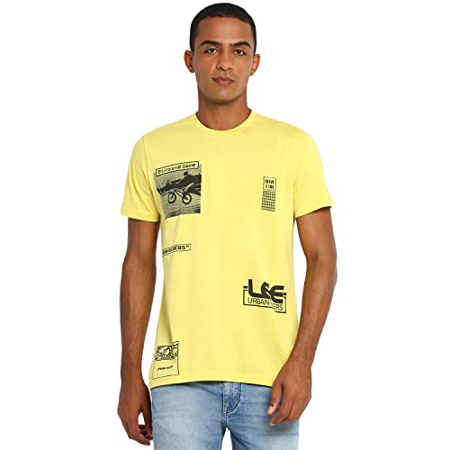 Lee Men’S Fitted T-Shirt (Lmts001131_Lime Green Small)