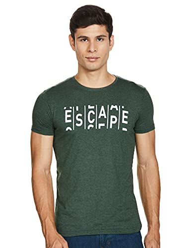 Integriti Men’S Slim T-Shirt (Dream-T-Ct-901 Hsrn Frstgrnmlng_Forest Green Melange L)