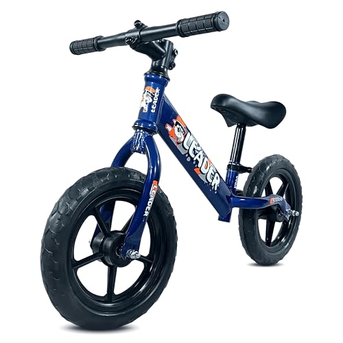 Leader Kiddo Kids Lightweight Pedal Free Balancing Cycle For Girls And Boys Of Ages 1 To 4 Years | Adjustable Seat | 98% Assembled | Early Learning Bike | Blue