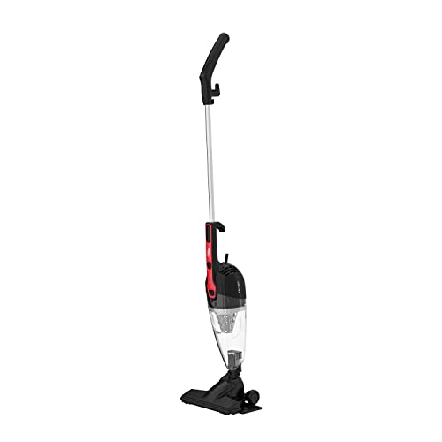 Eureka Forbes 2 In 1 Hand-Held Vacuum Cleaner 13,500 Pa Powerful Suction Power, 2-In-1, Handheld & Stick Functions, For Home Use, 16 Ft Long Cord For Mobility, Easy Disposal (Red, Black)