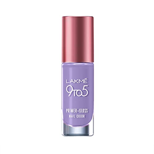 Lakmé 9 To 5 P+G Nail – Lush Lavender, 6 Ml, Glossy Finish