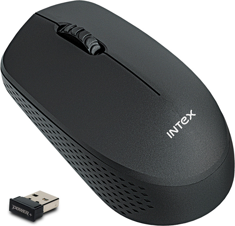 Intex 2.4G Power Plus Wireless Mouse Wireless Optical Mouse with Bluetooth(2.4GHz Wireless, Black)