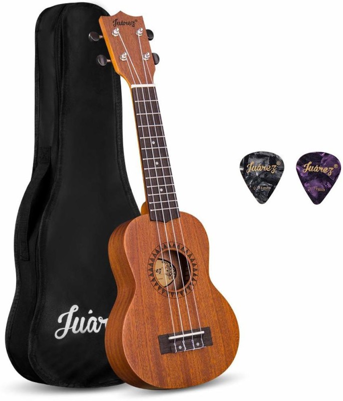 Juarez Jrz21Uk 21 Soprano Ukulele Kit, Rosewood, Matte Finish, With Bag & Picks, Natural(Overall Length – 59.5 Cm)