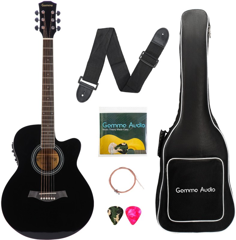 Gamma Audio Qd-H40Q-Bb Acoustic Guitar Basswood Plastic(Black)